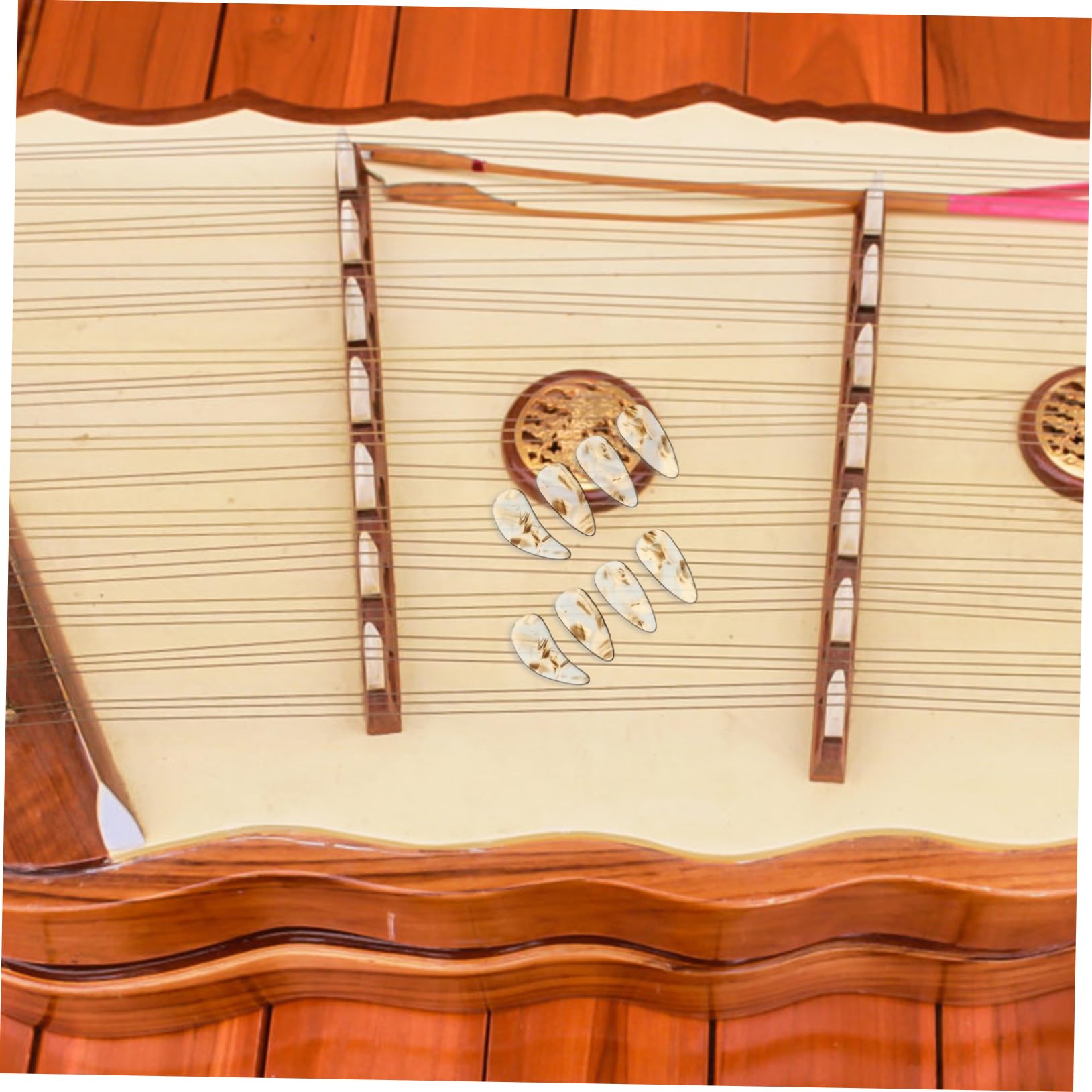 FAVOMOTO Guzheng Finger Picks 8pcs Guzheng Practice Nails Fake Nails Finger Protectors for Adults