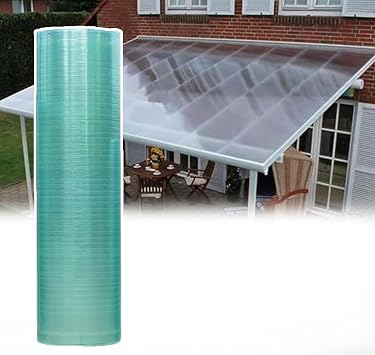 Polycarbonate Roofing Sheet, Garden Roof Panels,Glassfiber Daylighting Panels,Transparent Insulation Day Lighting Panels, Easy Cut Covering Panel for Outdoor Gardening, Farming,Chicen Coop