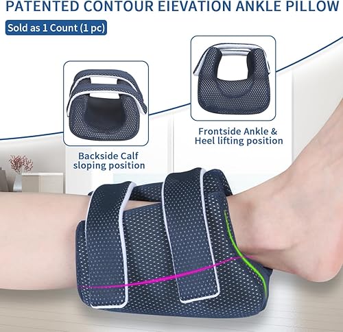 Miniatura 4 de Cojín protector de talón, almohada para los pies, elimina la presión, una almohada de cuña para aliviar la presión de llagas y úlceras