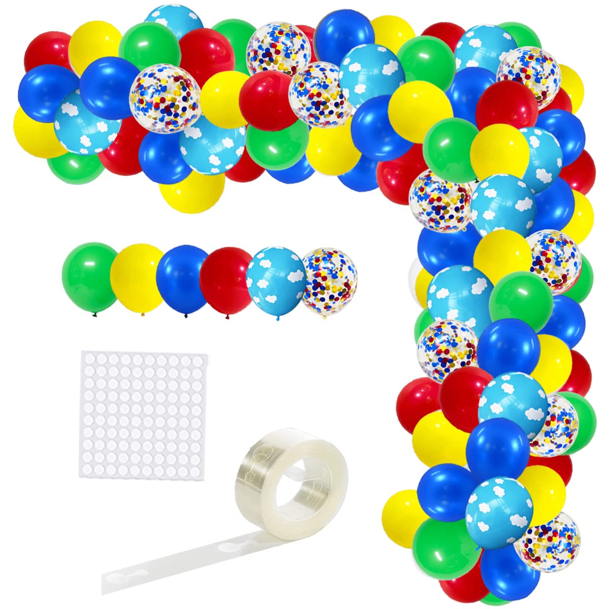 Buy Blue Yellow Green Balloon Garland Kit 122PCS Sesame Street