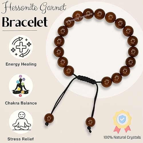 Vista 678 de Amazing Gemstone Yaxaite Bracelet for Women Men's Gifts - Protection Healing Crystal Bracelet - 8mm Gemstone Beaded Adjustable Bracelet Pulseras