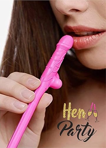 Miniatura 4 de Paquete de 36 pajitas Pennis para fiesta, decoraciones de Willy Pennis, pajitas de despedida de soltera, juegos traviesos para beber, pajitas