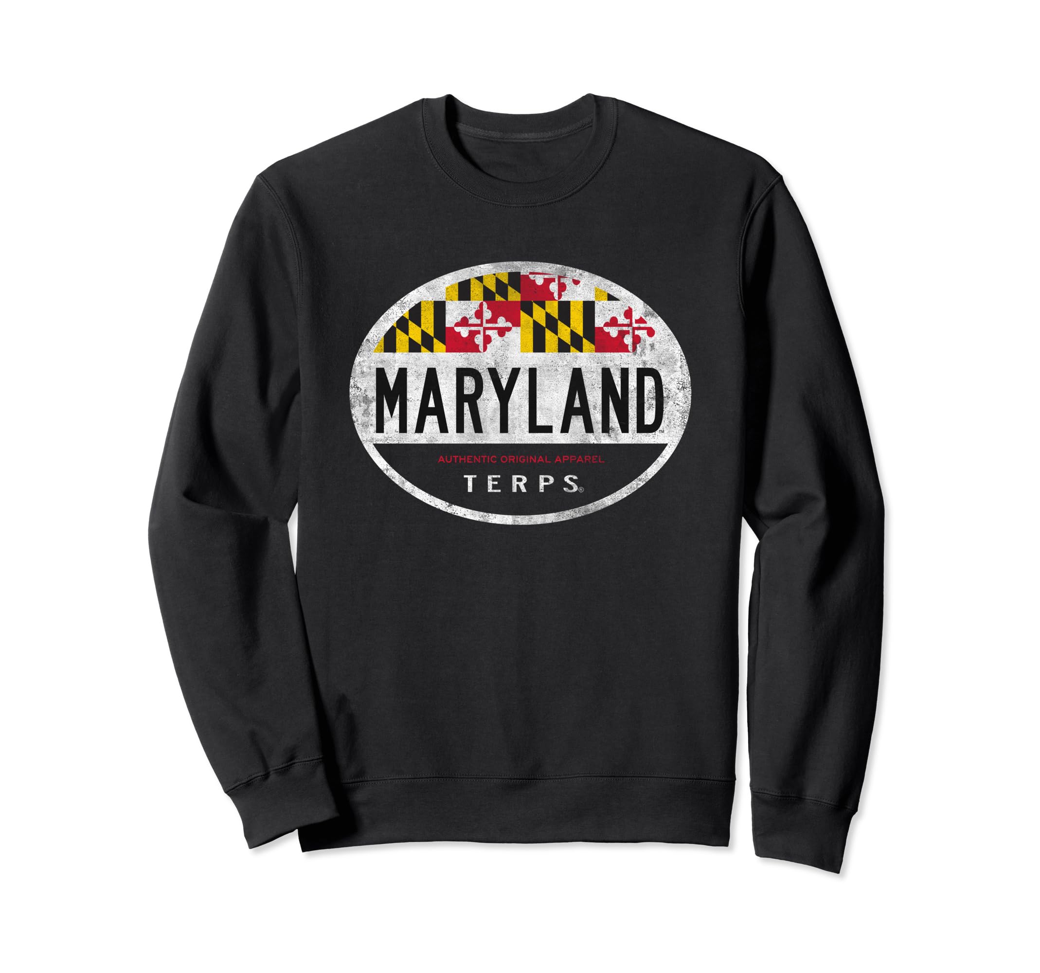Maryland Terrapins Vintage Oval Black Sweatshirt