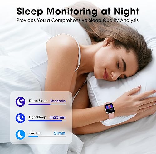 Miniatura 5 de Reloj de seguimiento de fitness, rastreador de pasos con frecuencia cardíaca, monitor de sueño de oxígeno en sangre, podómetro impermeable de 5 ATM,