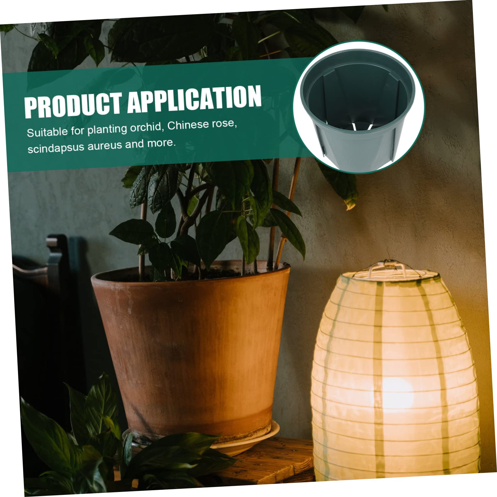 BESTonZON 5pièces Pots De Fleurs Plastique pour Contrôle Racines Plantes Vertes Fleurs Intérieur