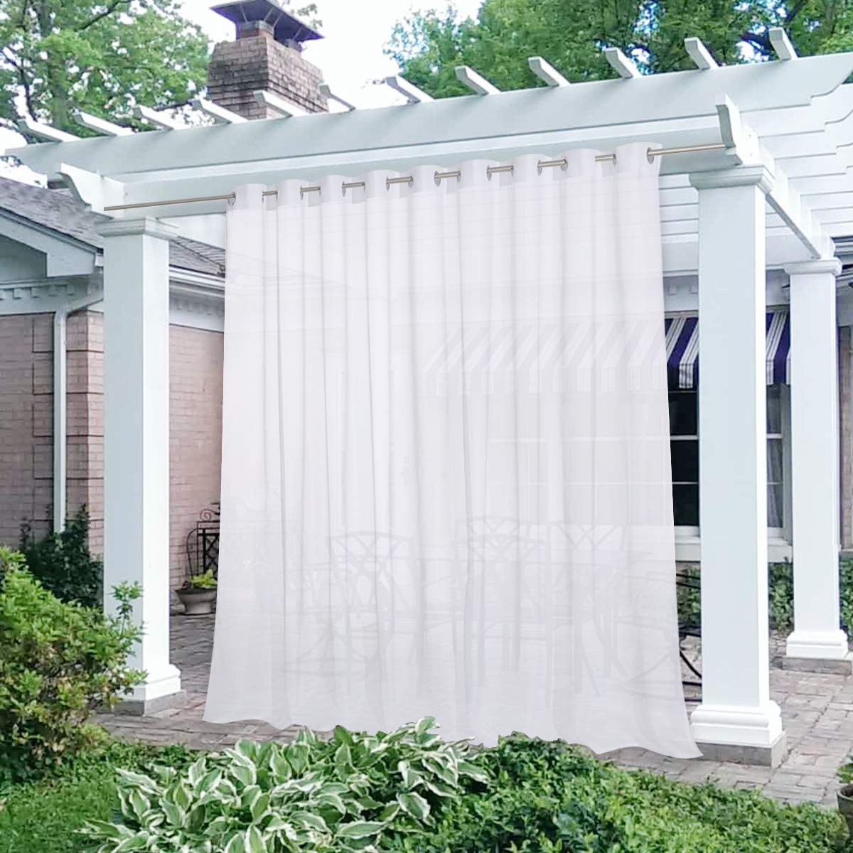 Buy NICETOWN Large Outdoor Sheer Curtain for Cabana Waterproof, Rust