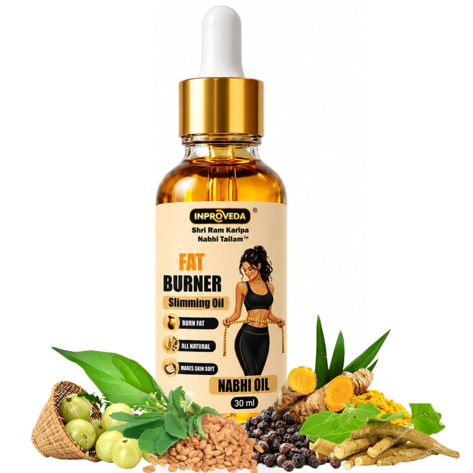 Nabhi Oil Fit & Slim Belly Button Oil | Supports Metabolism, Skin Elasticity & Detox Routine | Ayurvedic Multi Benefit for Daily Wellness & Improve Strength, Stamina & Energy | नाभि तेल | Pack of 01 X 30ml =30ml-image-25