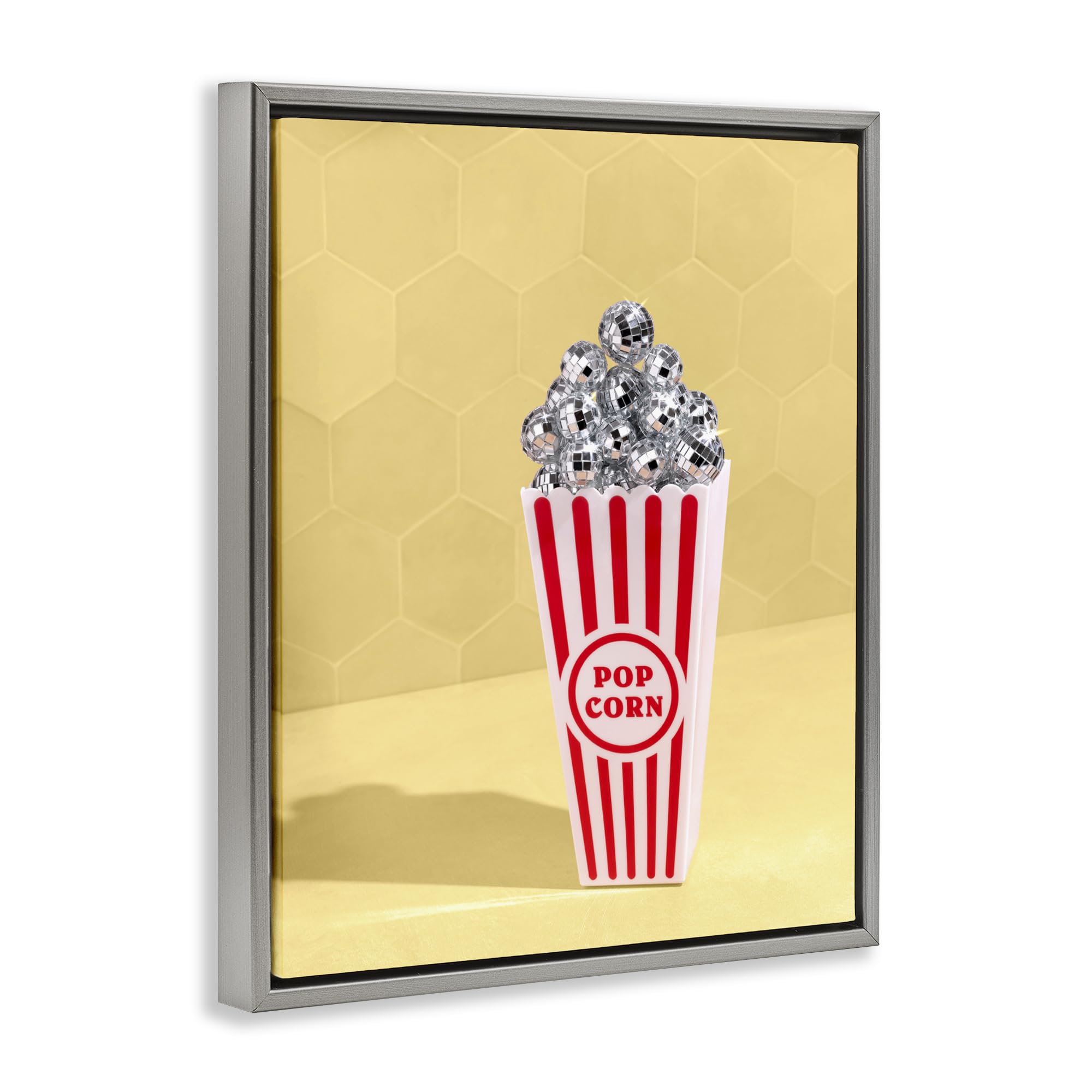 Discoteca Popcorn Movie Snack, 40,6 x 50,8 cm tela in cornice galleggiante
