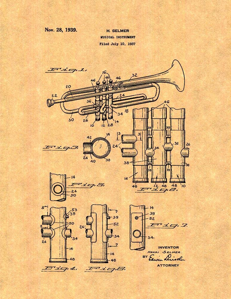 Amazon.com - Musical Instrument Patent Print (8.5 amazon-com-musical-instrument-patent-print-8-5-x-11-m10060