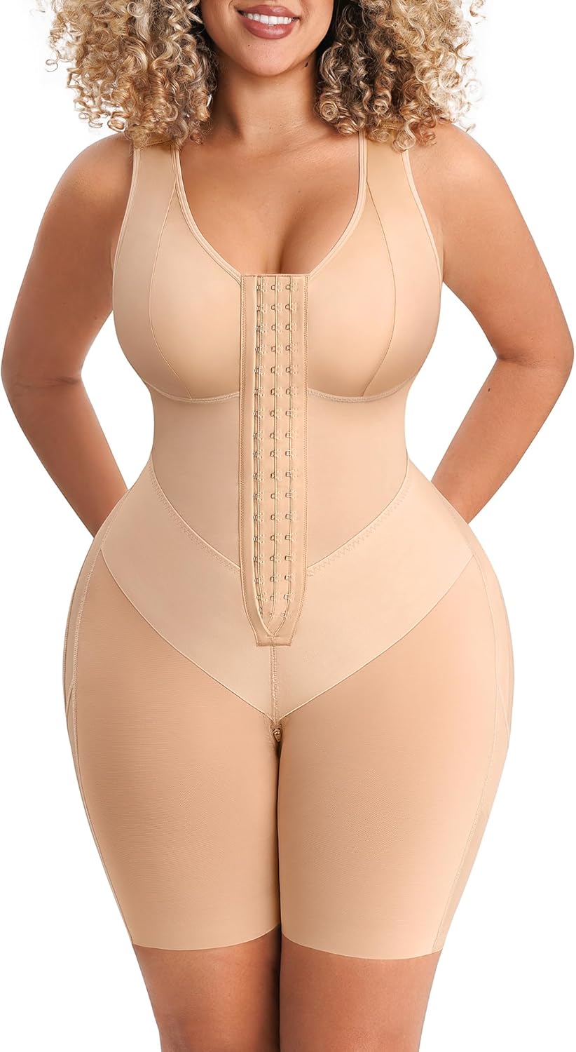 FeelinGirl Faja Body Shaper Tummy Control Shapewear Bodysuit Postpartum Moderate Compression Columbian Fajas