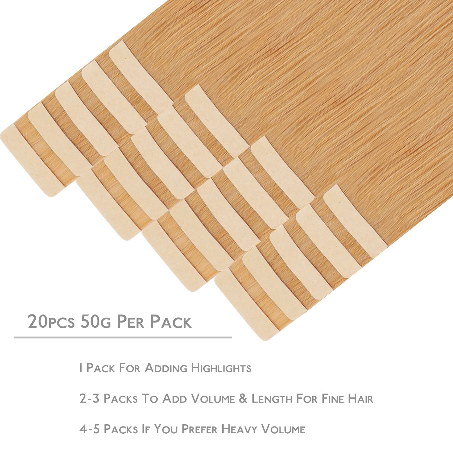  Tape in Hair Extensions Human Hair, 20pcs 30g 10 inch Strawberry Blonde Remy Hair Extensions Straight Human Hair Tape in Extensions Skin Weft Tape Extensions Human Hair thumbnail