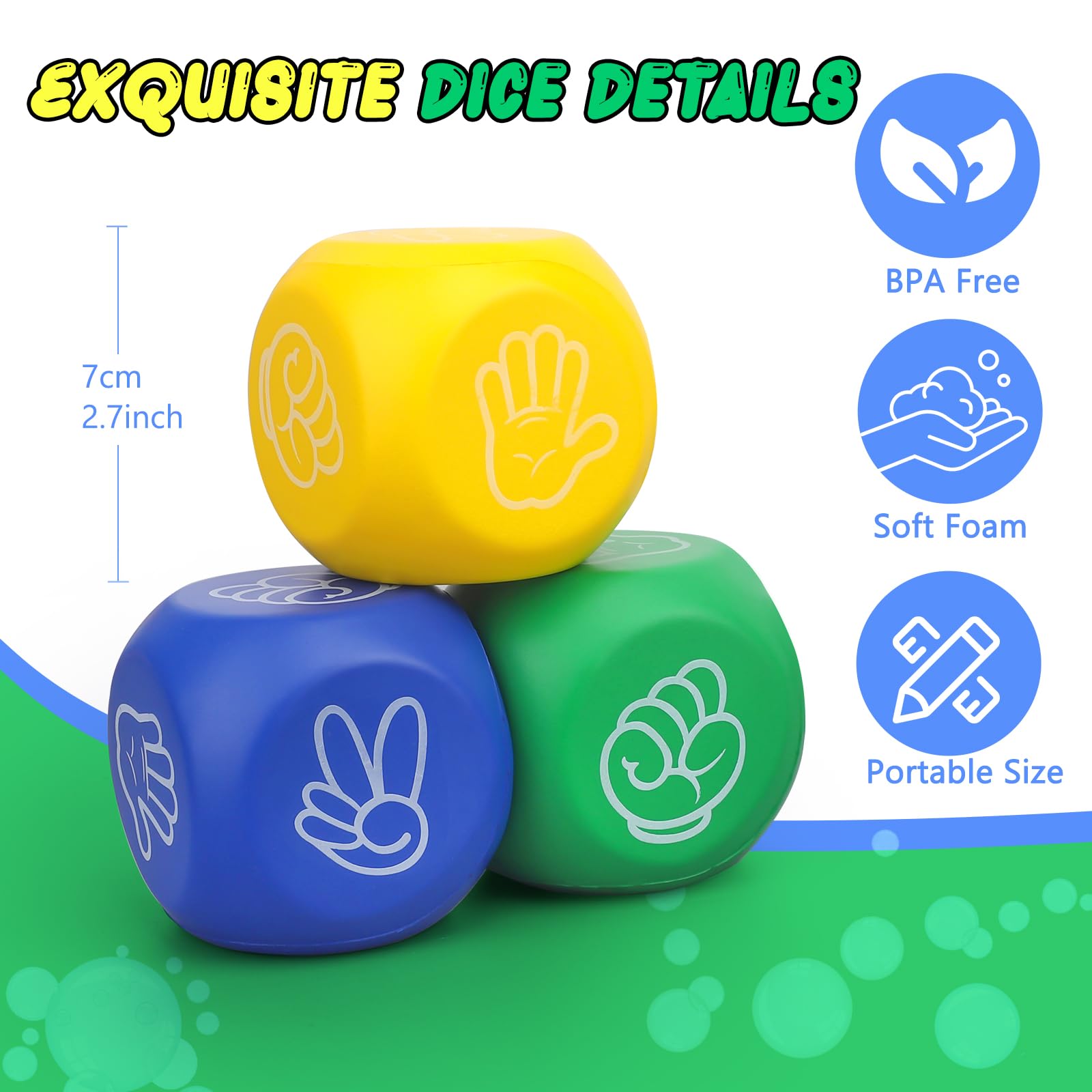 Squeeze Toy Foam Dice - Image 2