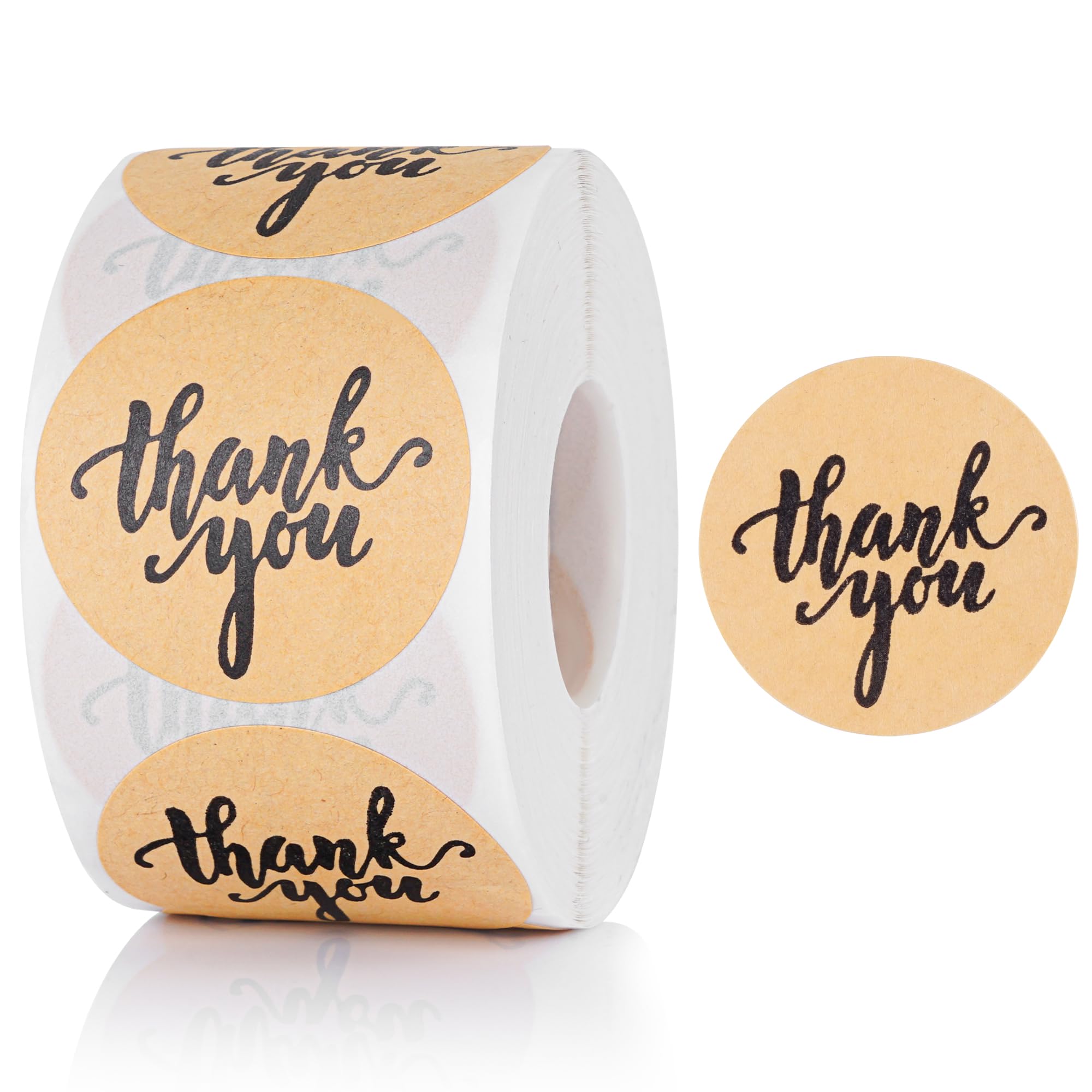 WOYAOBD 500Pcs Thank You Stickers for Packaging, 1.5 Inch Self-Adhesive Envelope Sticker for Small Business, Gifts, Weddings, Party, Boutiques, Label