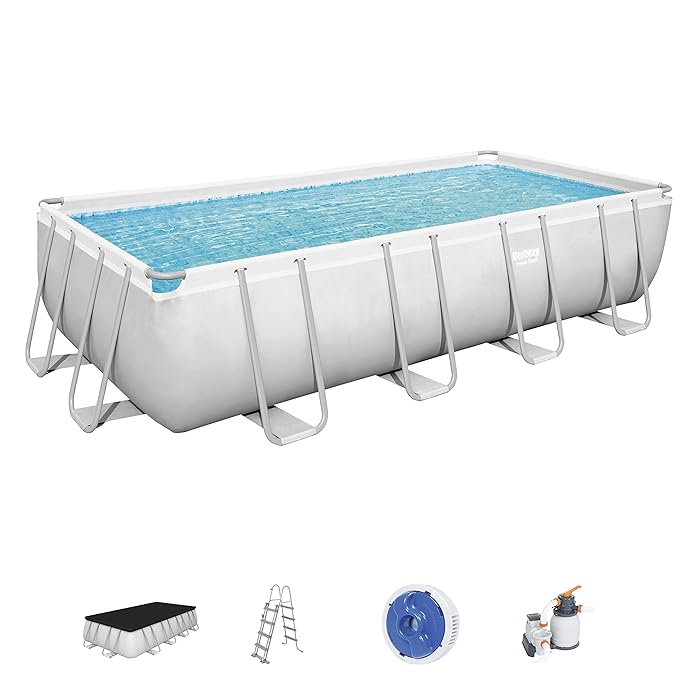 Buy Bestway Power Steel 18ft Swimming Pool Set, Rectangular Family