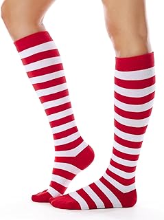 Women's Knee High Socks Outdoor Sport Athletic Socks Casual Stripe Tube Socks 1-4 Pack