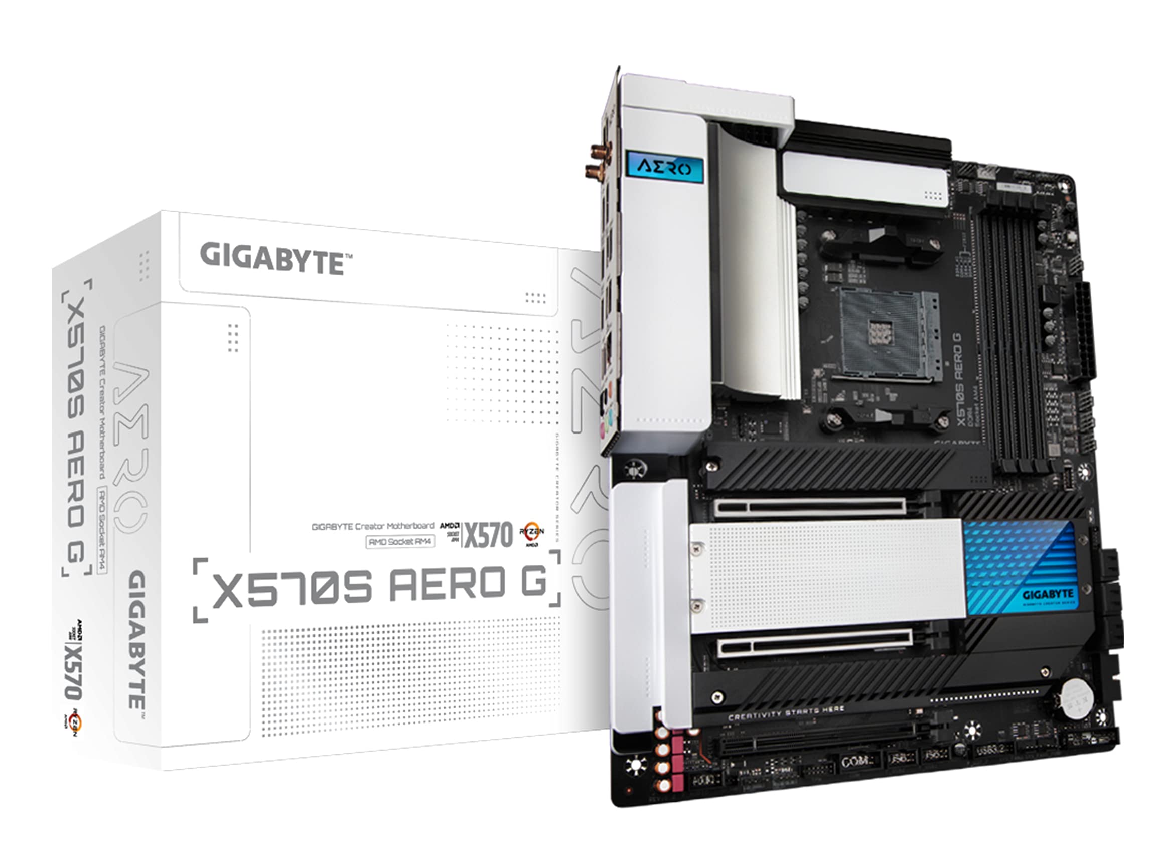 GIGABYTE X570S AERO G (AMD/ X570S/ Ryzen 5000/ ATX/PCIe 4.0/ SATA 20Gb/s/USB 3.2/ Motherboard)