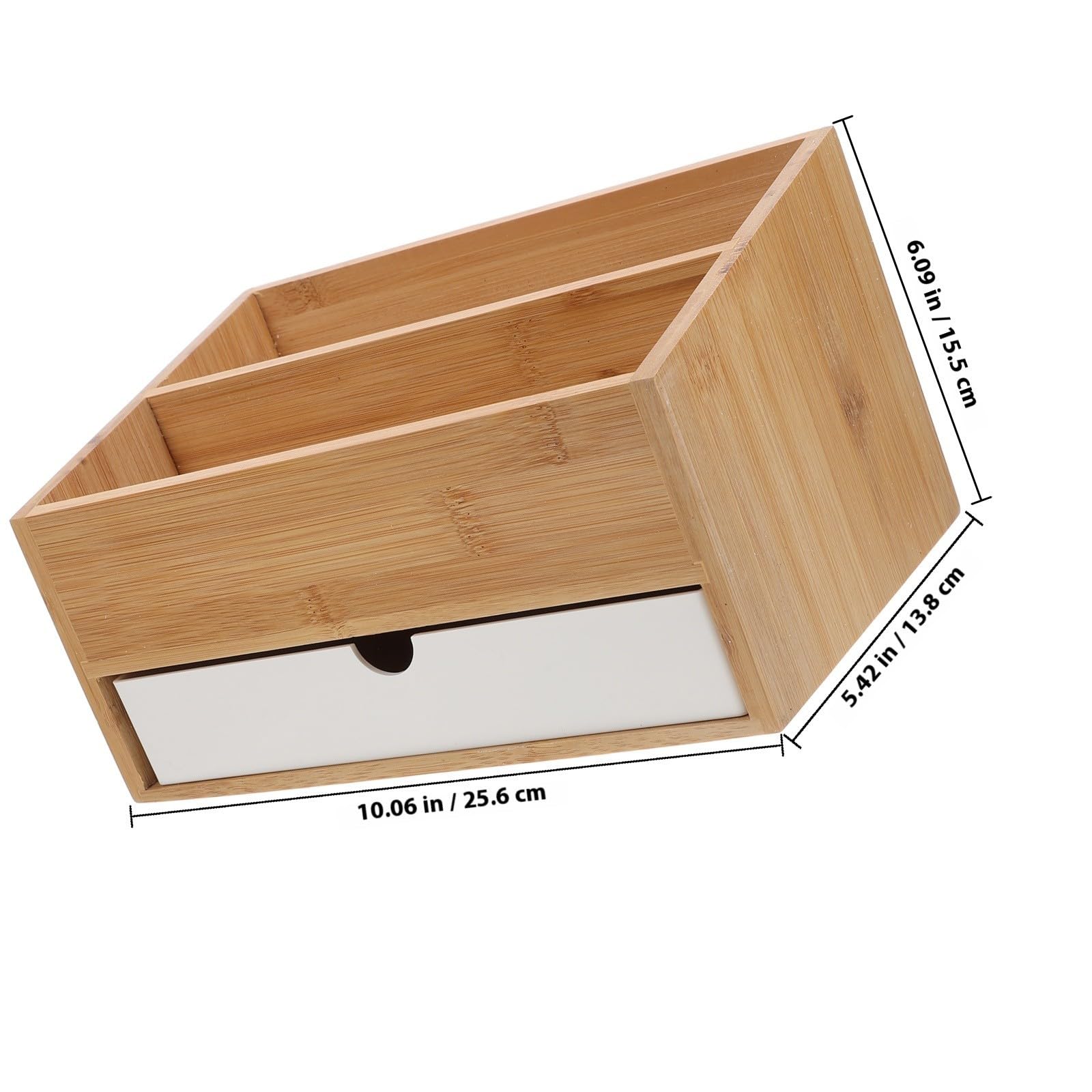 ERINGOGO Schreibtisch Organizer aus Bambus mit Schublade, Aufbewahrungsbox