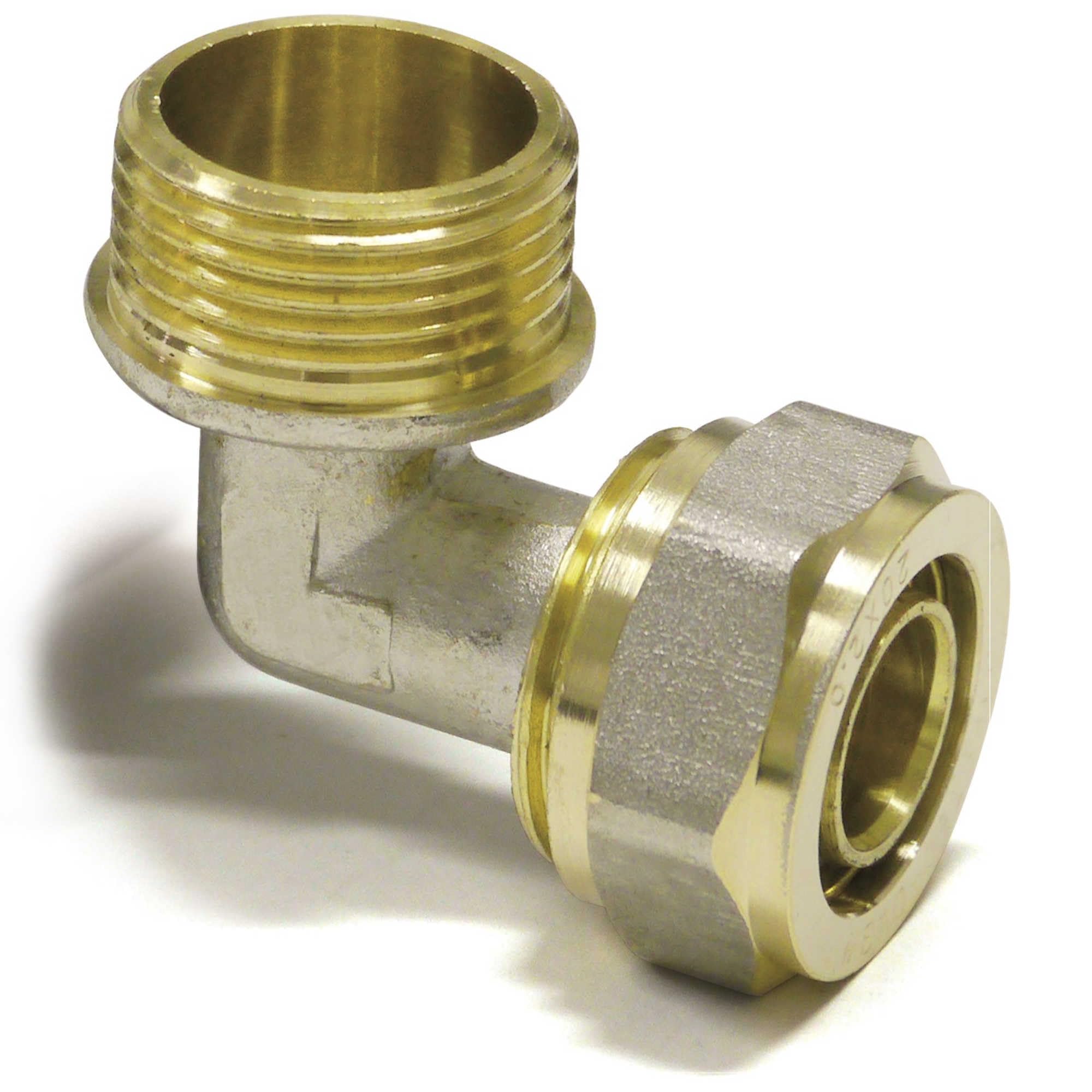 Pipetec Schraubfitting Übergang mit Außengewinde 16 x 2mm - 1/2 Zoll | für Mehrschichtverbundrohr und Aluminiumverbundrohr, DVGW Zertifiziert