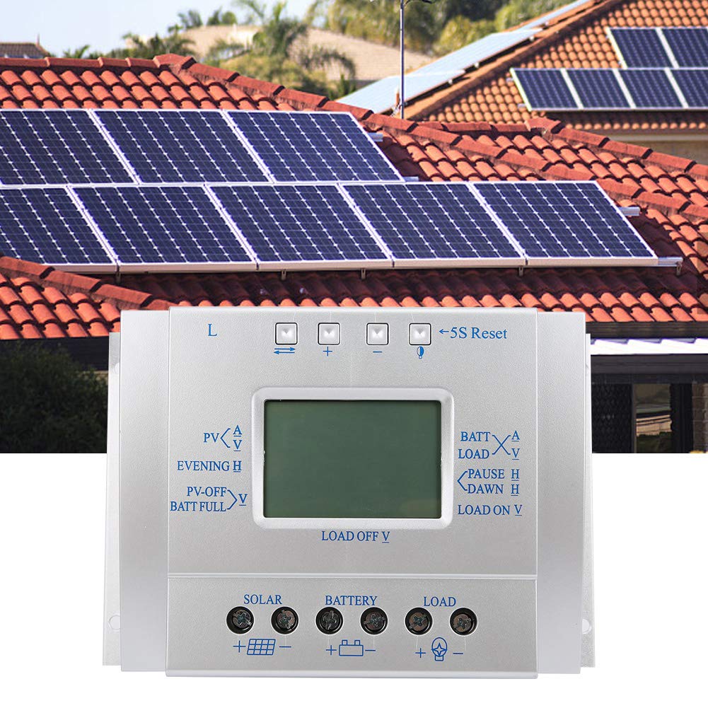 Contrôleur De Charge MPPT PWM L60 - Régulateur Solaire 12V 24V Avec Affichage LCD Pour Panneaux Solaires