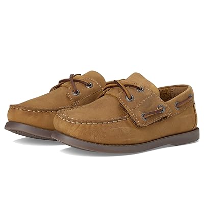 Johnston & Murphy Kids Zeke Boat Shoes (Toddler) Boys Shoes Light Tan Oiled Full Grain
