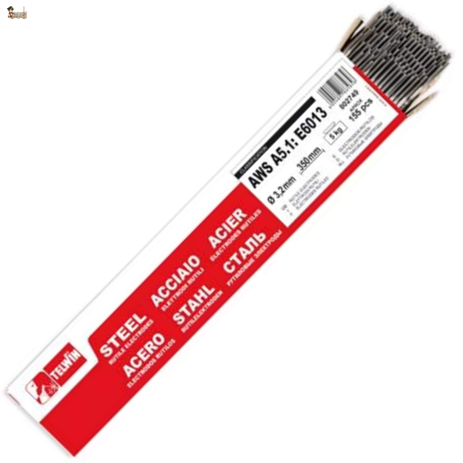 BricoLoco Electrodos soldadura rutilo para soldar hierro y acero. 3,2x300 mm. Paquete 125 uds. Proporcionan buena estabilidad del arco. Revestidos revestimiento especial. (2)