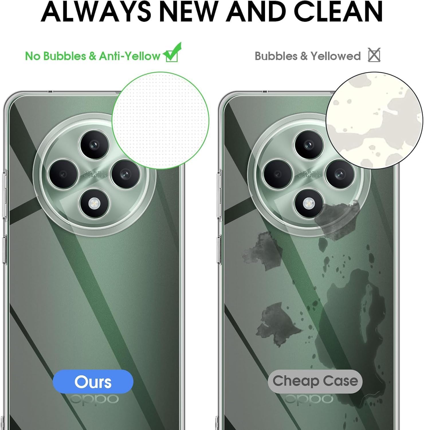 Drop protection features of the transparent case