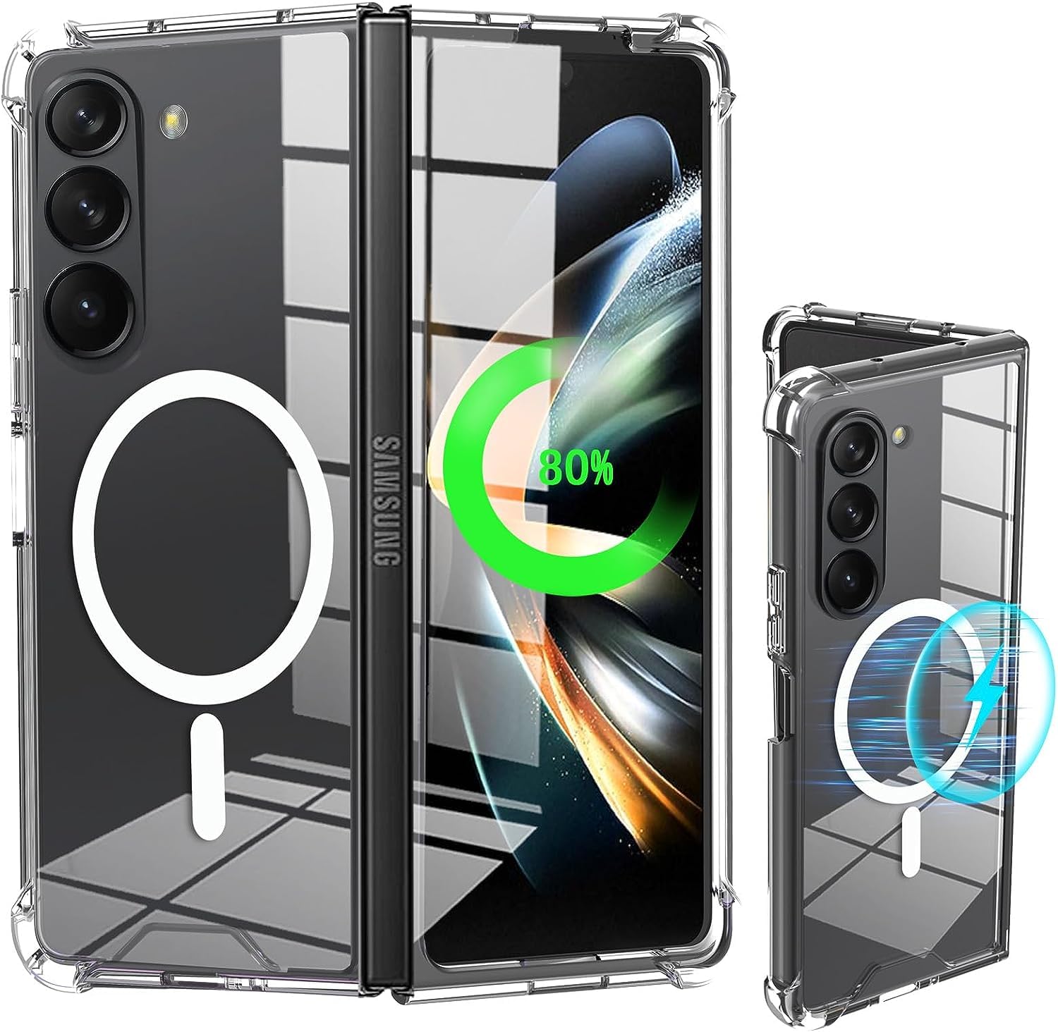 STP FEEL Clear Magnetic Case for Samsung Galaxy Z Fold 5 [Compatible with MagSafe Accessories] Slim Shockproof Transparent Phone Back Cover Case for Men Women (B0CG253ZMR) Amazon Price History, Amazon Price Tracker