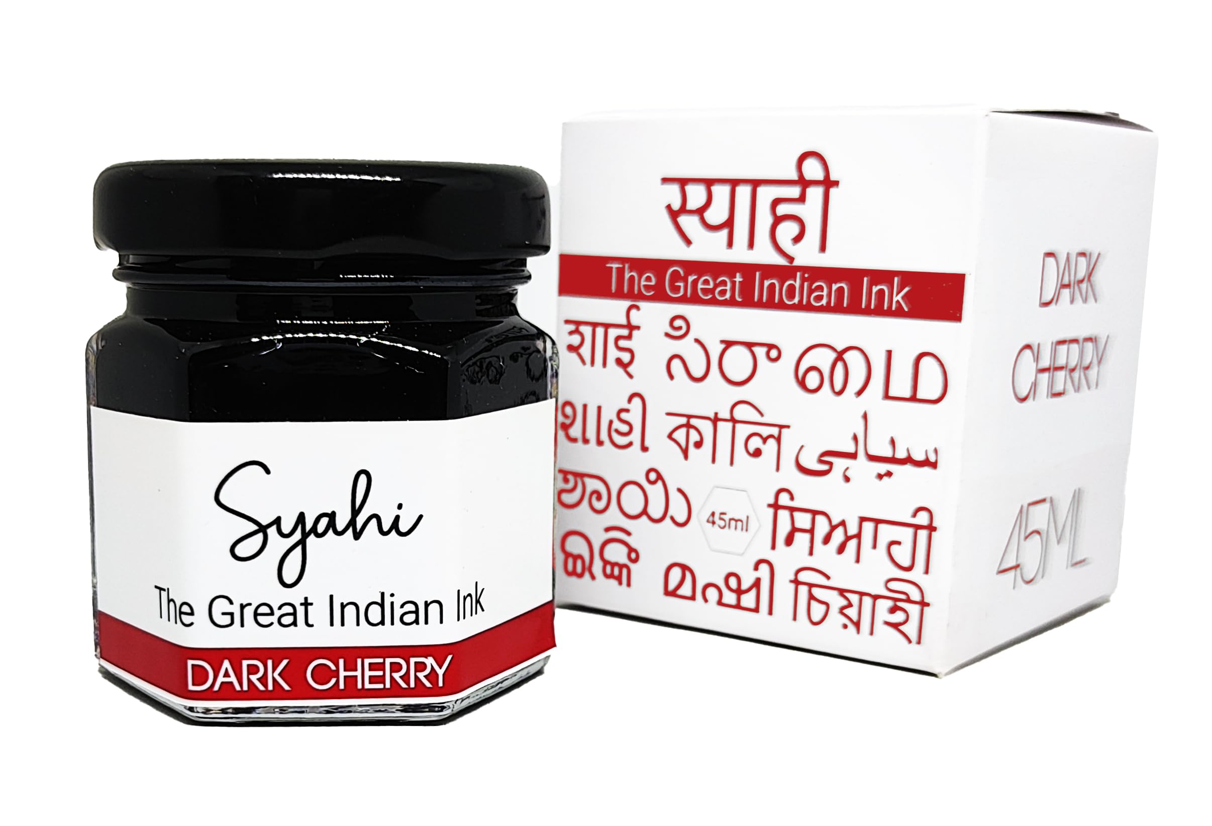 The Great Indian Ink [Dark Cherry] | Smooth Flow, Quick-Drying | Ideal for Fountain Pens, Calligraphy, Drawing, Doodling, Technical & Dip Pens | Washable & Refillable