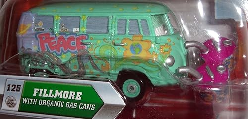 Miniatura 2 de Disney  Pixar CARS Movie 155 Coche fundido a presión con ojos lenticulares Serie 2 Fillmore con latas de gas orgánico Chase Piece!