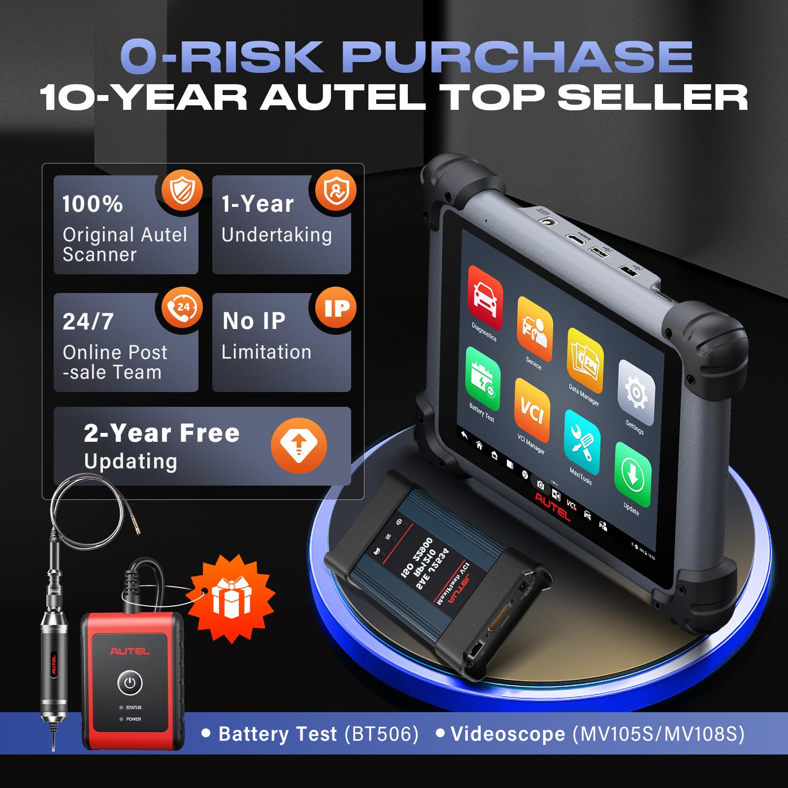 Autel Maxisys Elite II PRO OBD2 Diagnosegerät 2024 Diagnose Scan Tool Upgraded von MK908P/MS908S, J2534 Programmierung & Codierung, 38+ Dienste, All-System-Diagnose, 2 Jahre Update
