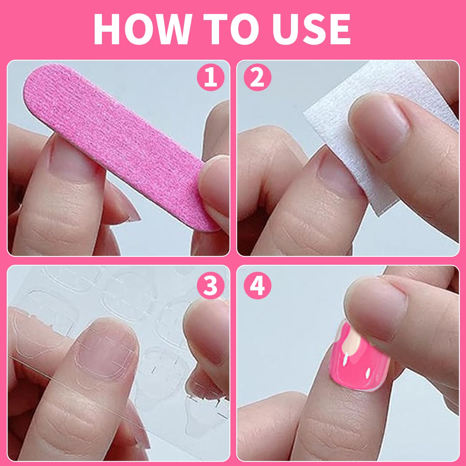 120PCS Kids Stick on Nails Kids False Nails for Girls Cute Pink Fake Nails for Girl Short Press on Nails with Stickers Full Cover Fingernail Lovely Gift for Girls Nails Art Decoration (Style1) - Image 3