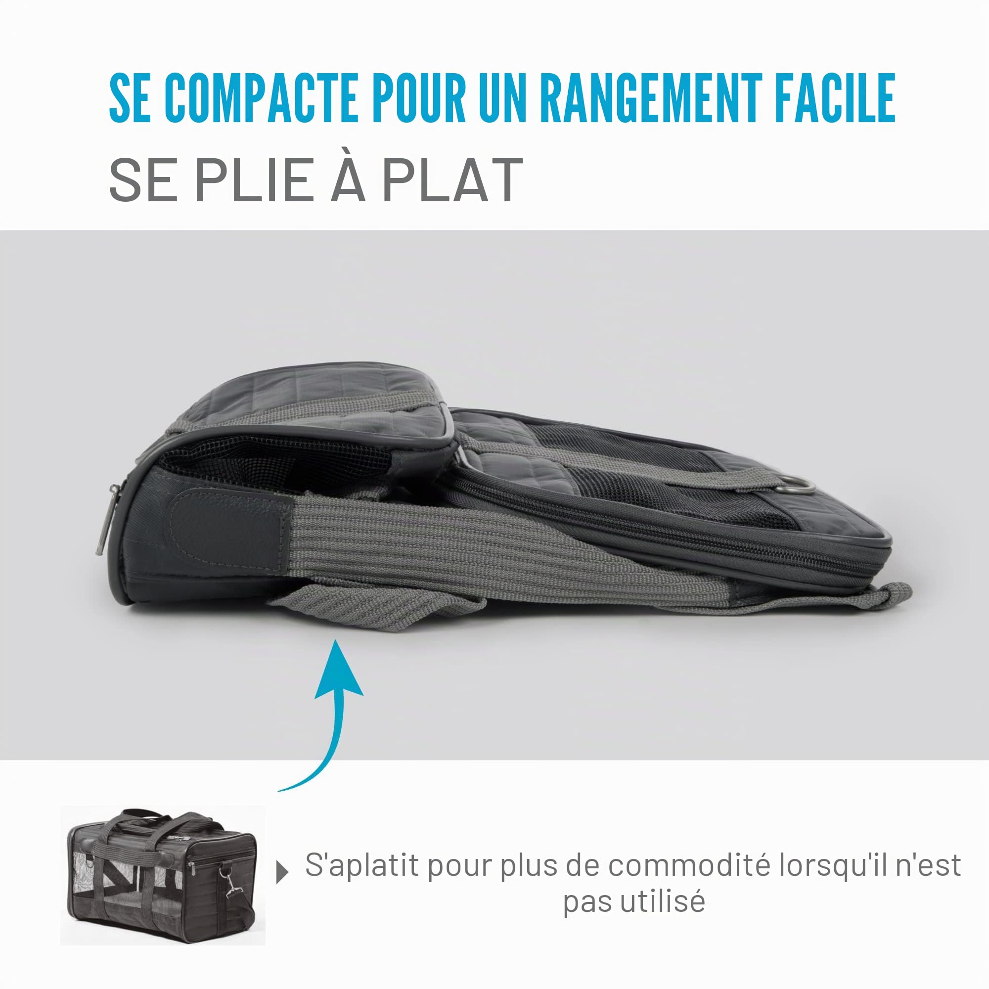 Sherpa Original Deluxe Sac de Transport pour Animal de Compagnie, approuvé par Les compagnies aériennes et Garanti à Bord – Gris Anthracite, Taille M