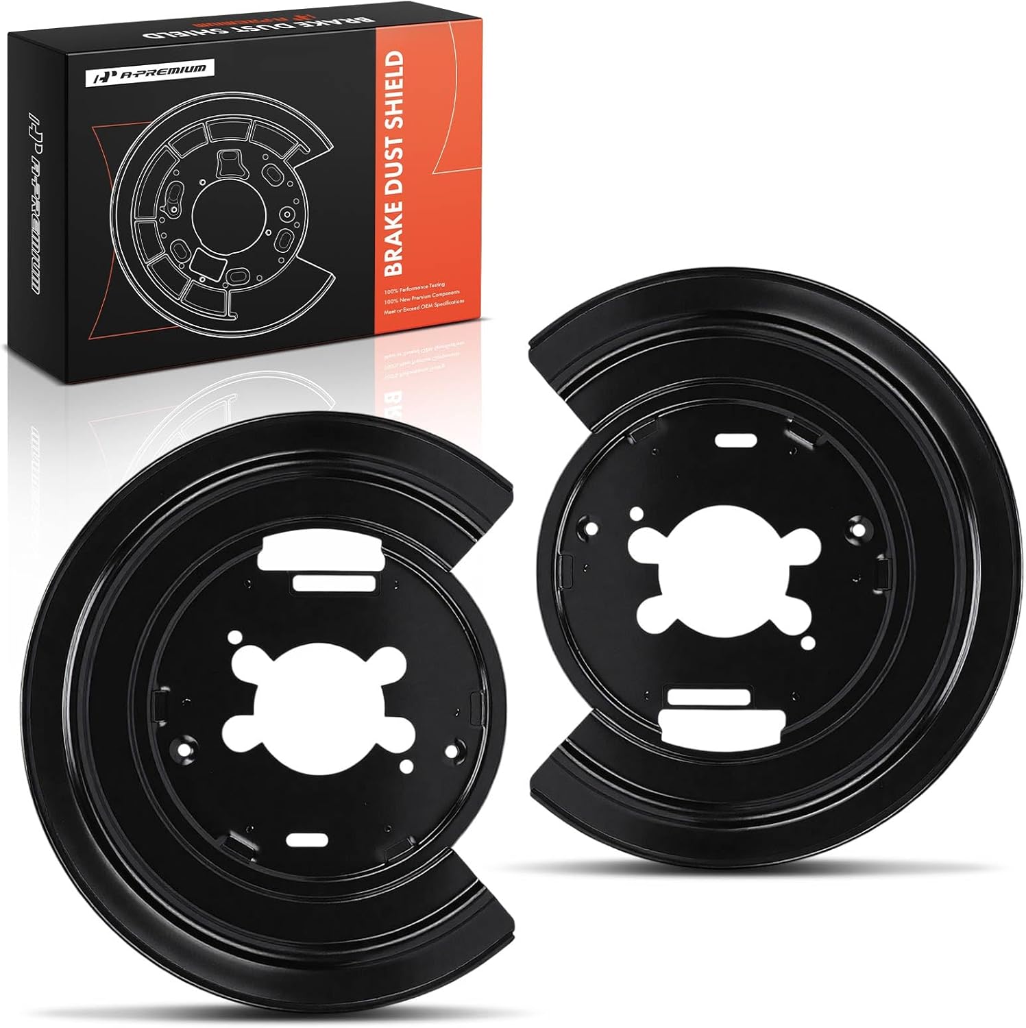 A-Premium Rear Driver and Passenger Side Brake Dust Shield Compatible with Dodge Models - Ram 1500 2002-2007, Ram 1500 Van 2003, Durango 2003-2006