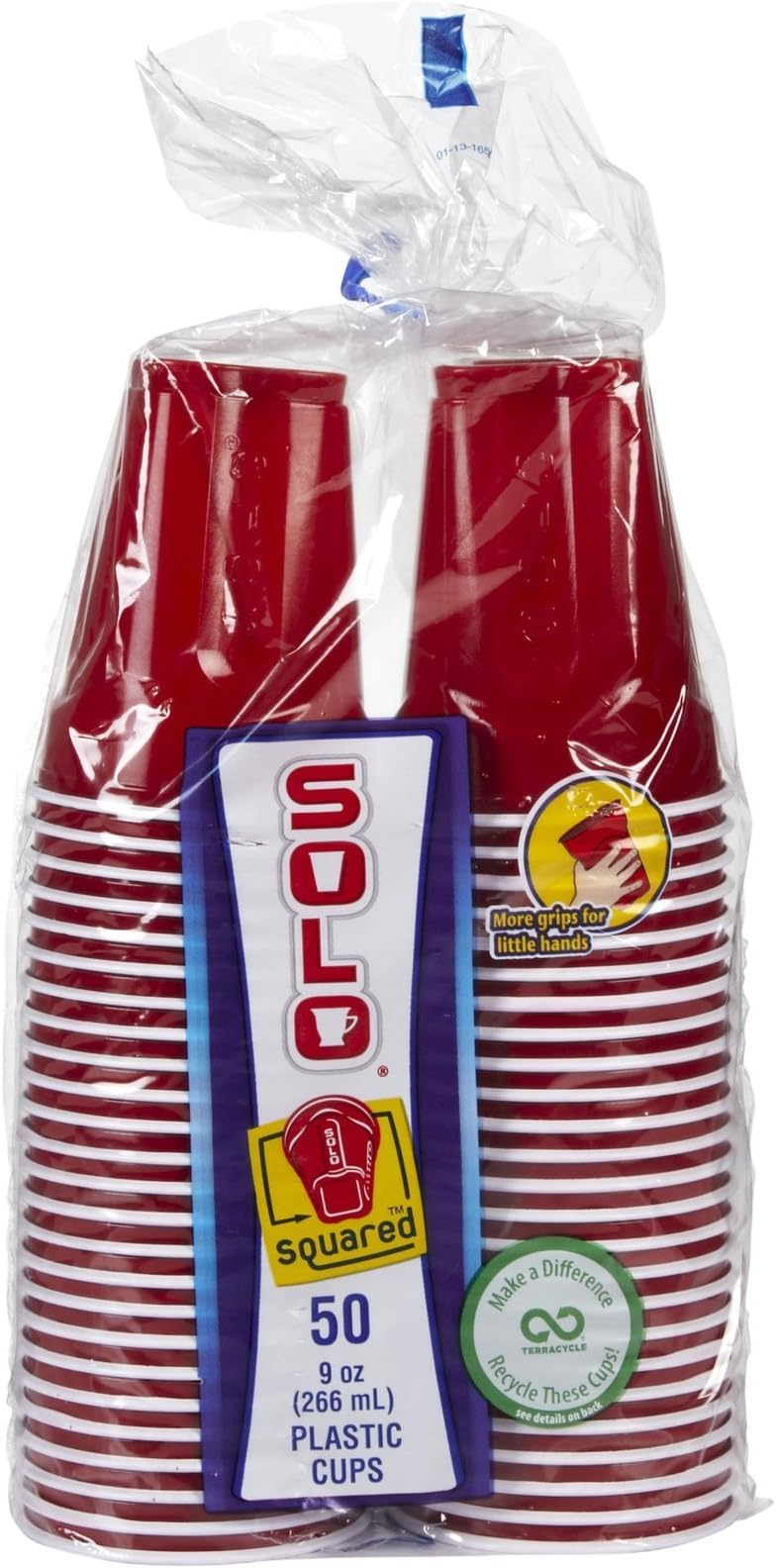 Plastic Party Cups, Red - 9 oz - 50 ct