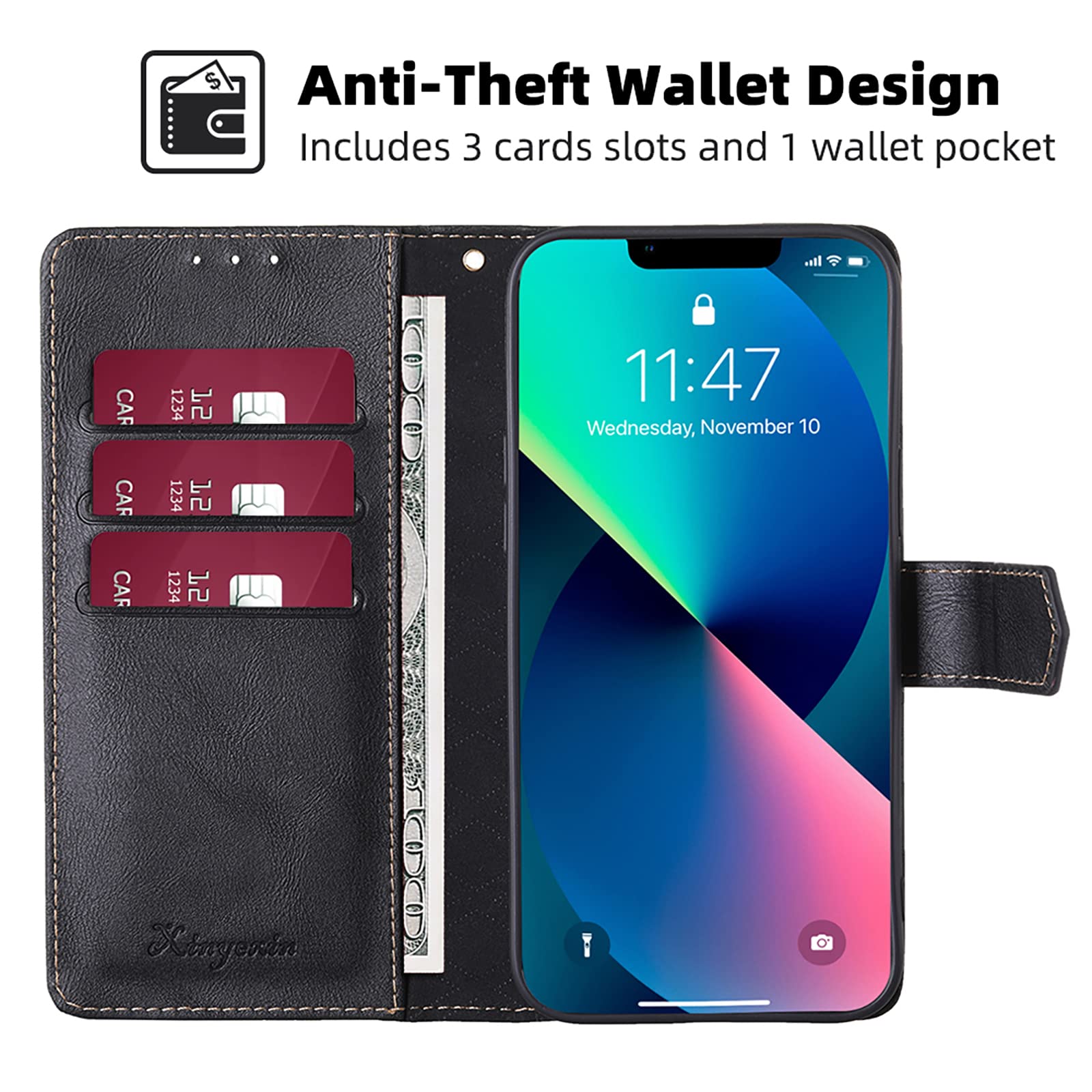 XINYEXIN Cover per Motorola Moto E13 Custodia Antiurto 360 Gradi