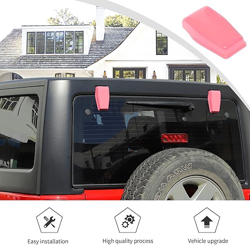 Vista 13 de Voodonala Cubierta de bisagra para puerta trasera derecha e izquierda para Jeep JL 2018-2025 Jeep Wrangler JL JLU Accesorios exteriores, negro