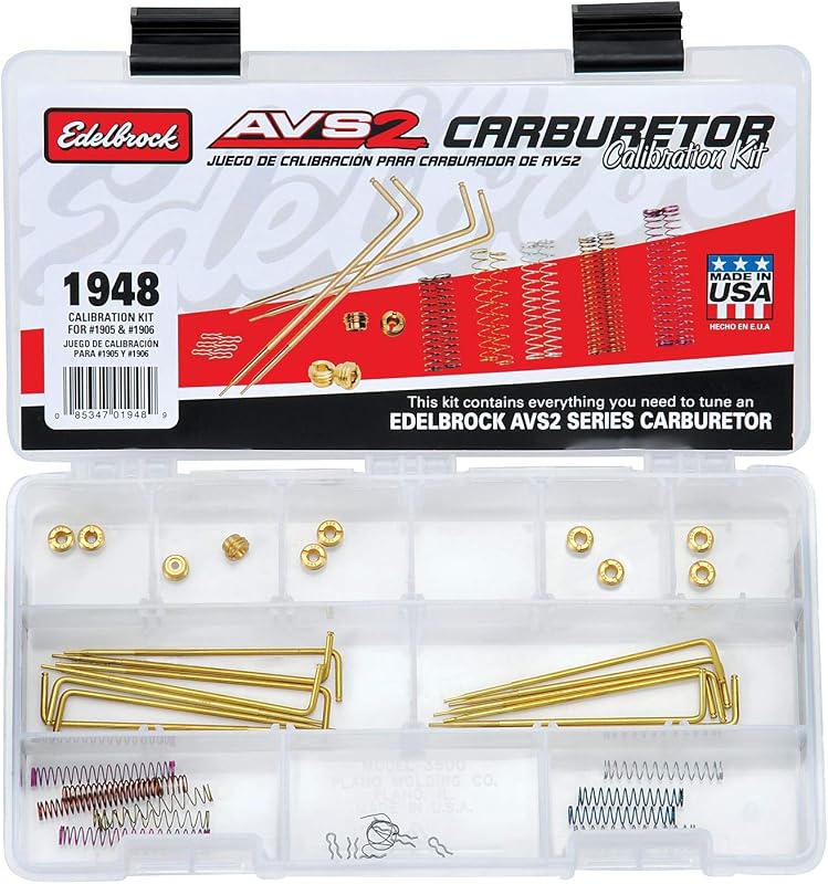Kit de calibração Edelbrock AVS2 para carburadores série 650 1905 e 1906 – 1 unidade