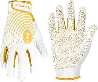 HANDLANDY Youth Football Gloves for Kids - Super Sticky Receiver Grip, Best Football Gift for Boys & Girls