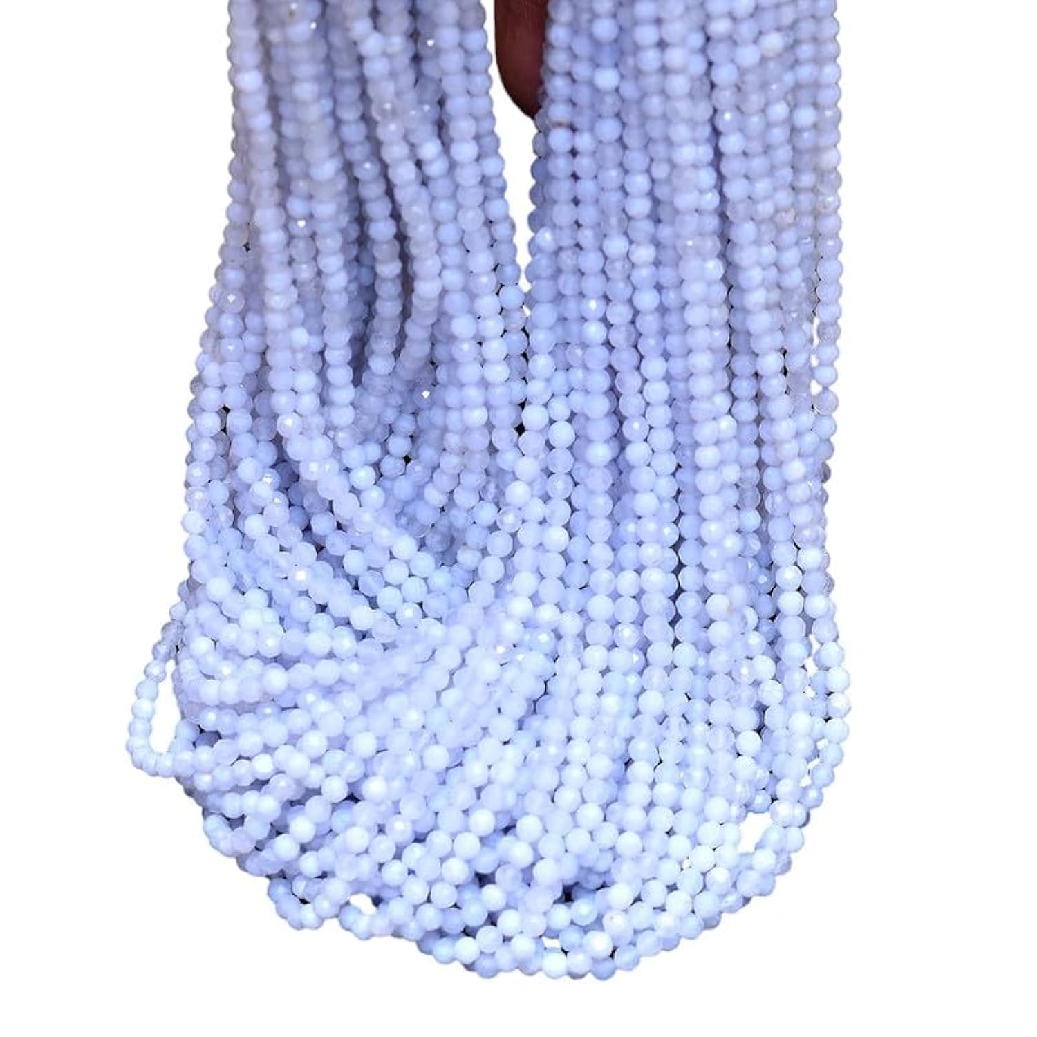 Calcédoine bleue perles rondelles pour créer des bijoux bohèmes chics