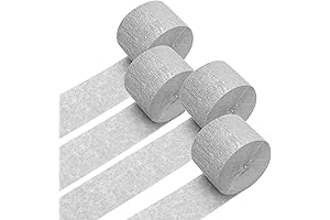 Silver Crepe Paper Streamers: Enhancing Party Decor with Radiance