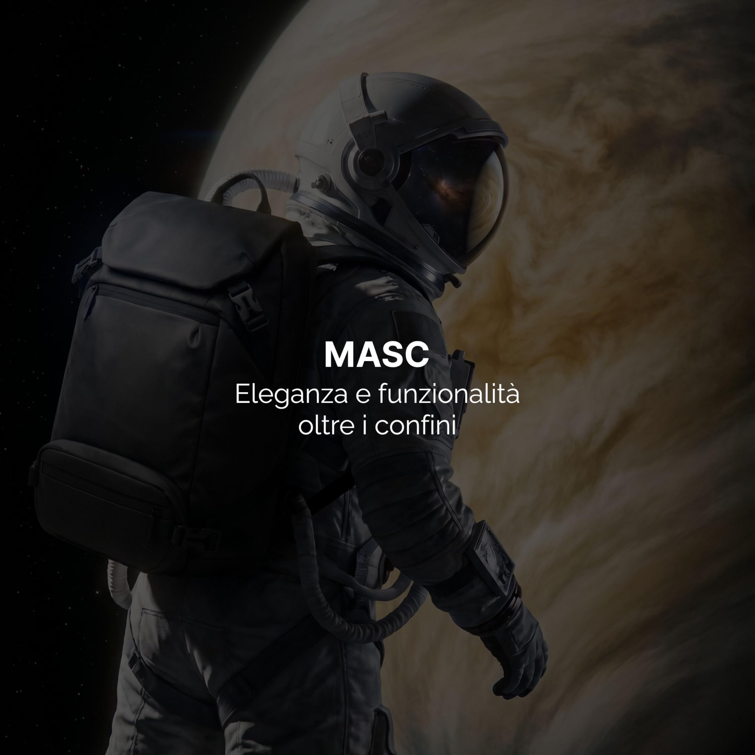 MASC Zaino Grande da Viaggio perfetto per Trekking, Campeggio e Montagna. Marsupio Rimovibile integrato, ideale anche come Zaino da Lavoro porta PC