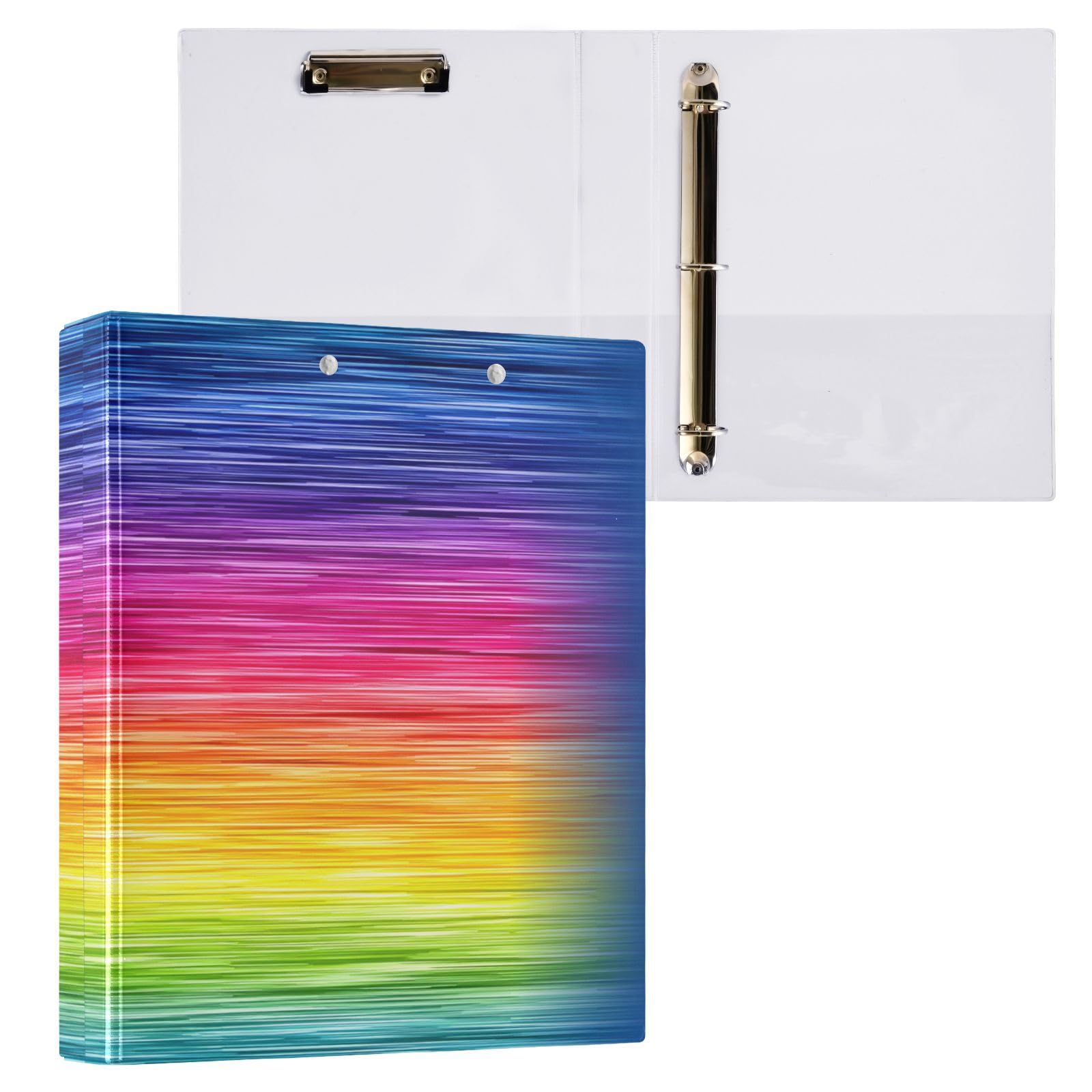 Raccoglitori per quaderni da 2,5 cm e mezzo color arcobaleno opaco