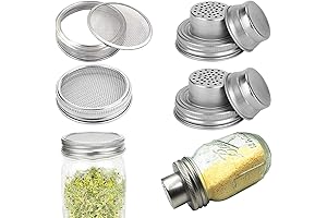 316 Stainless Steel Wide Mouth Mason Jar Mesh Sprouting Strainer Lids Kits...
