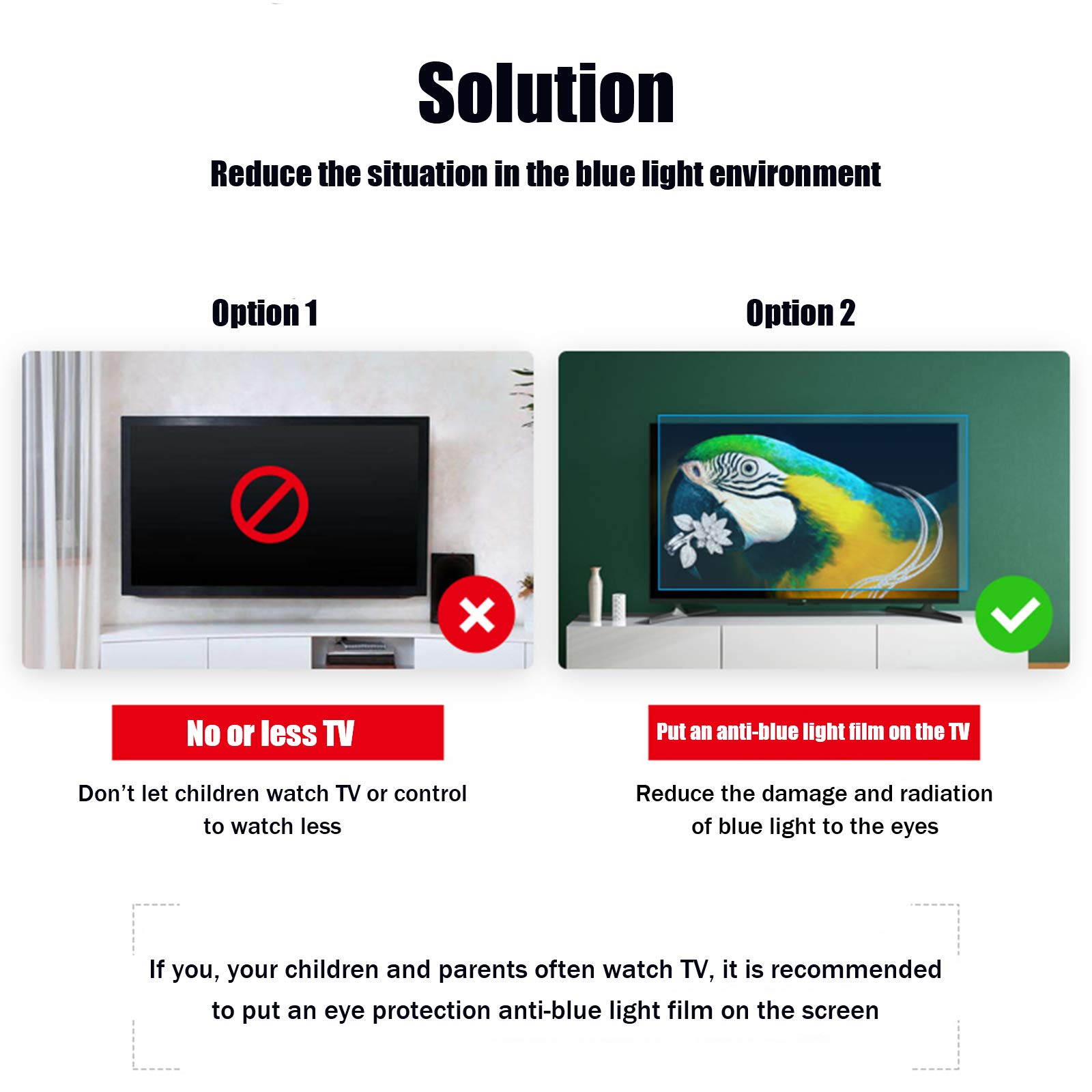 AIZYR Pellicola Salvaschermo Antiriflesso per TV - Filtro Anti-Luce Blu Pellicola Antiriflesso per La Protezione degli Occhi per Bambini, Studenti, Donne Incinte,40 inch 875 x 483