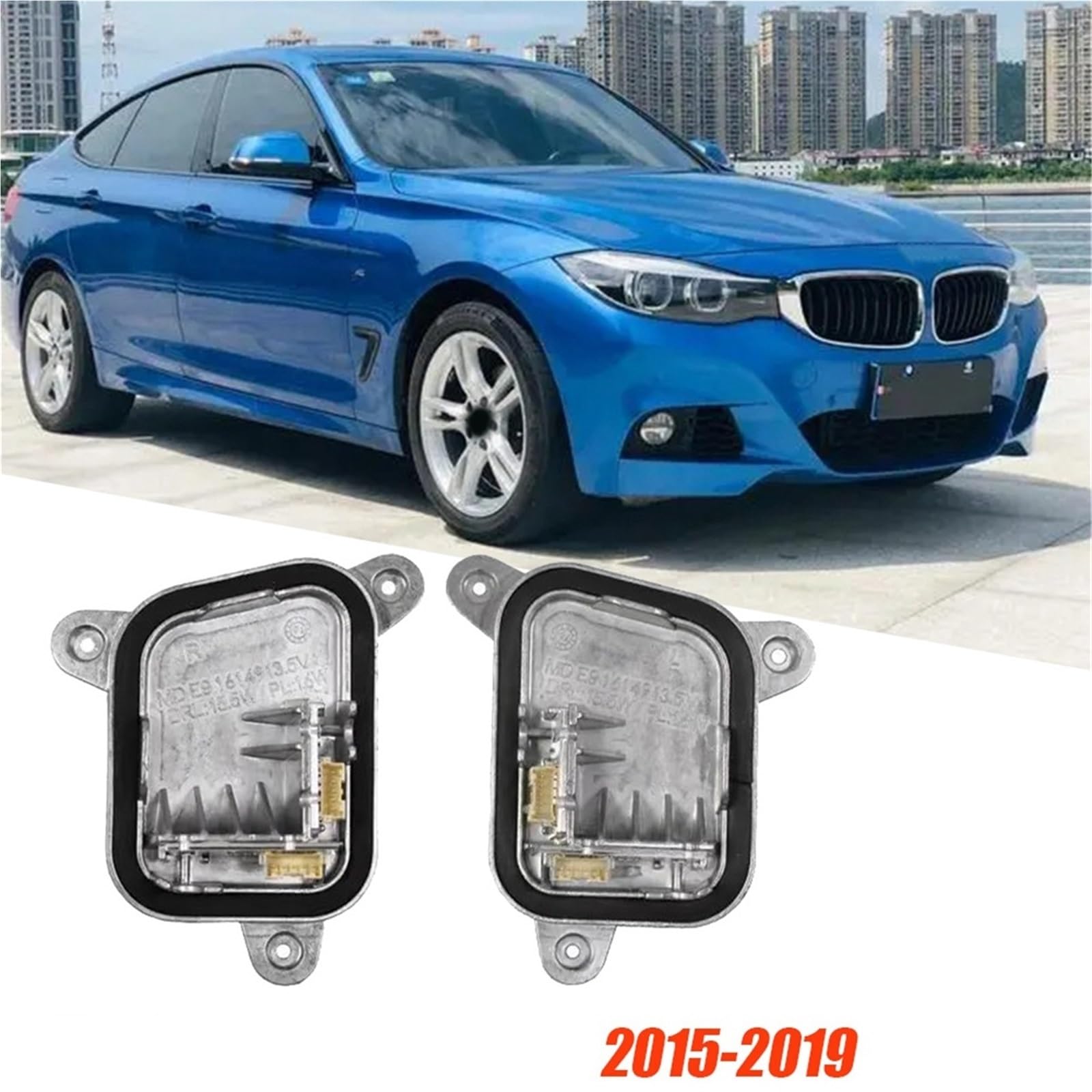 Gruppo Ottico Paraurti Anteriore Per BMW Serie 3 F34 Per GT Per LCI 2015 2016 2017 2018 2019 Modulo LED Controllo DRL Luce Di Marcia Diurna 1 Coppia 63117470427 63117470428
