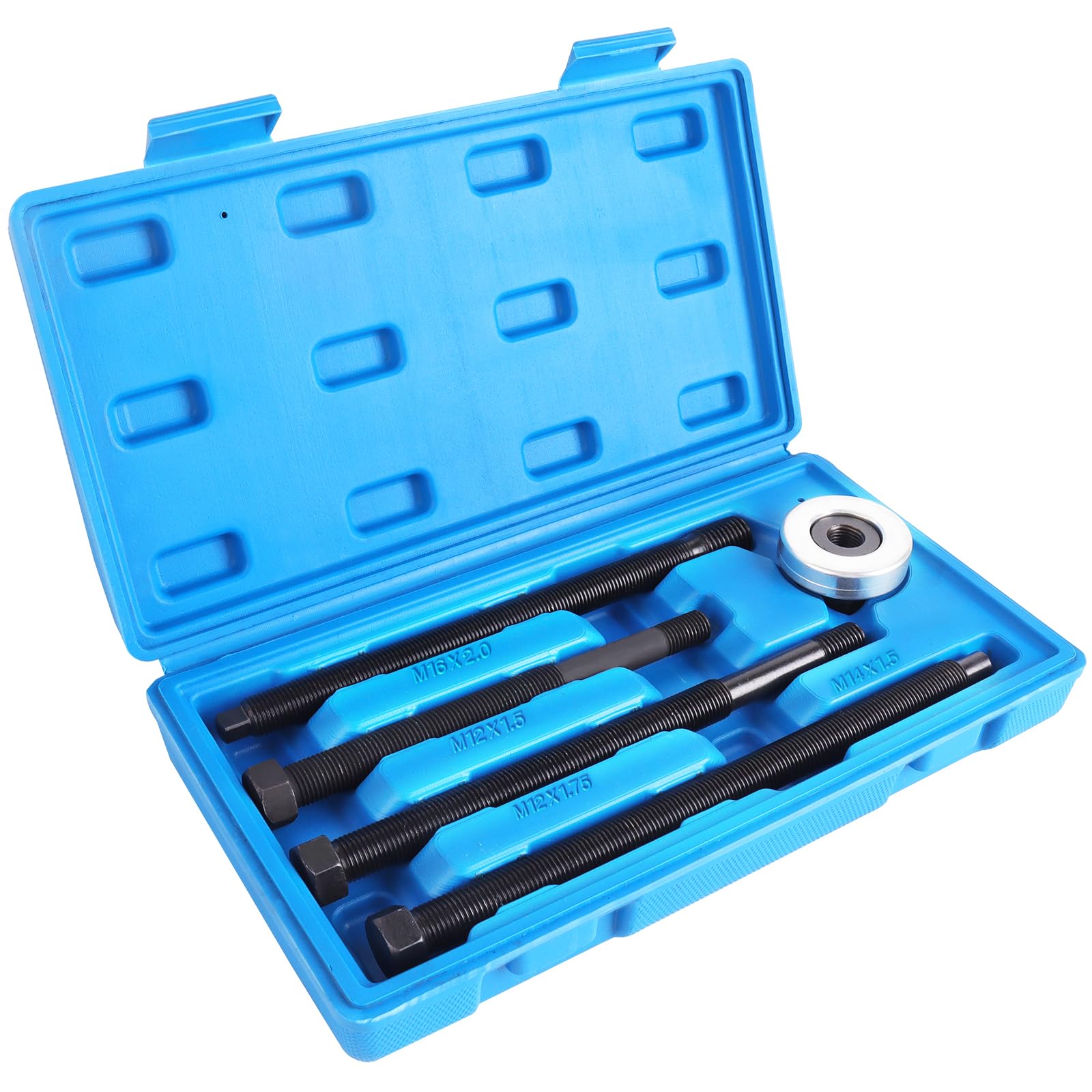 LGDWINGS Long Reach Harmonic Balancer Installer Kit Crankshaft Pulley Removal Tool Pulley Puller Set 5 pcs