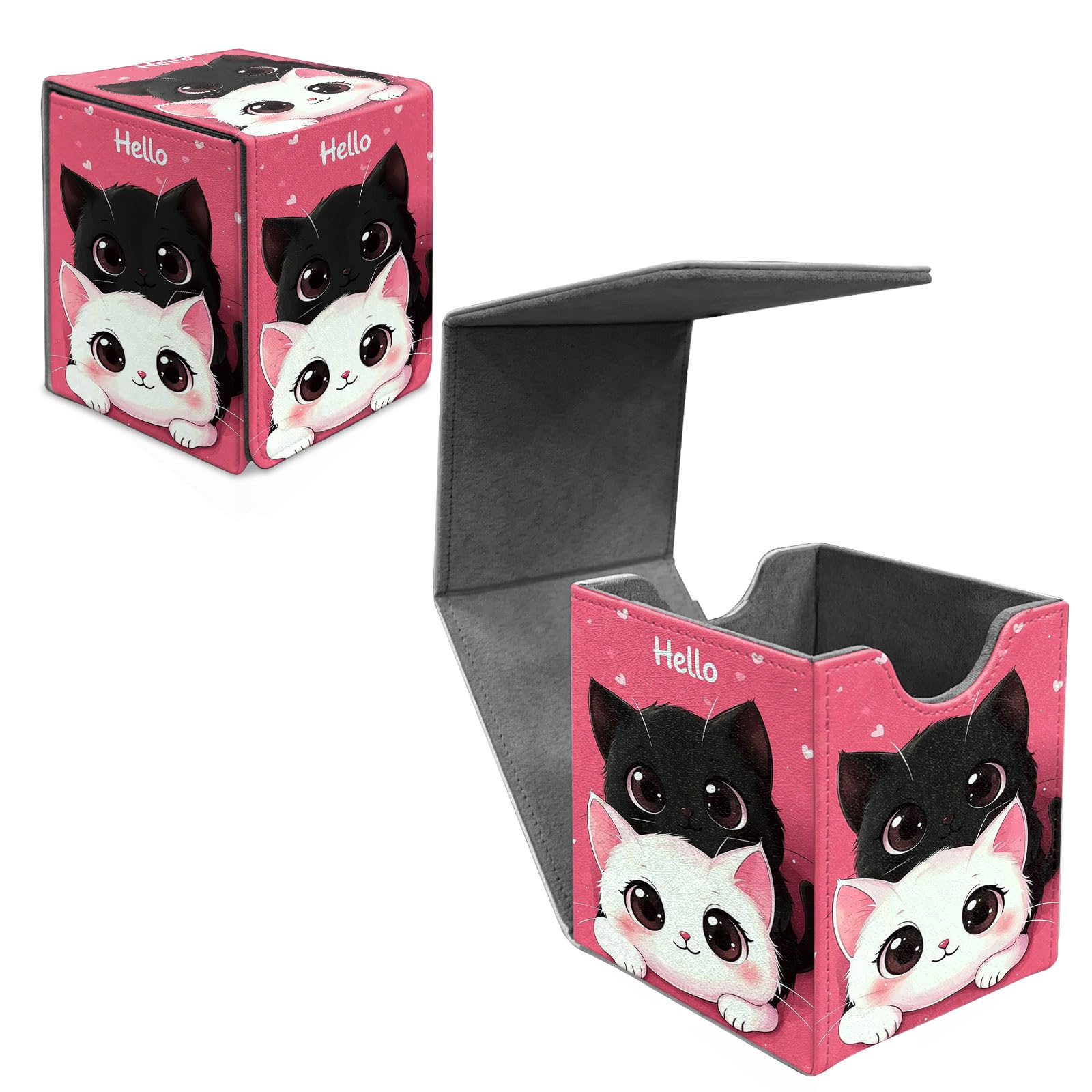 Amazon.com: GYSYSQSH Card Deck Box for MTG Commander Hello Cat