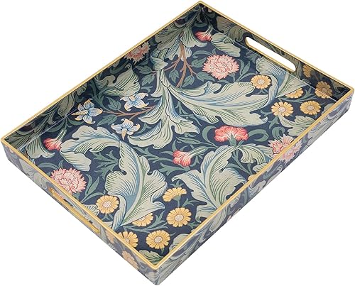 Bandejas de mesa de café para sala de estar, bandeja para servir con asas, moderna bandeja grande para mesa de café otomana