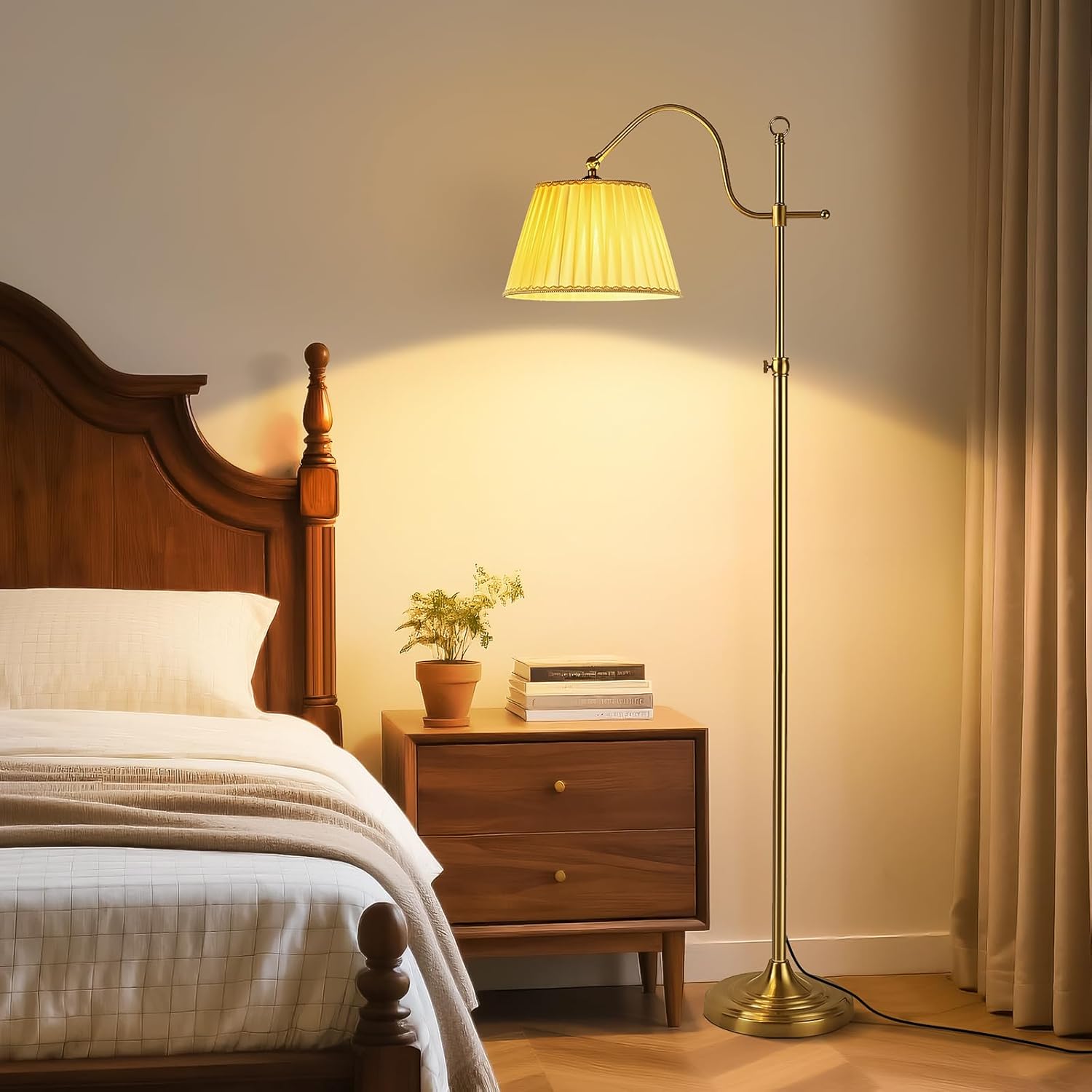 Smart 12W LED Floor Lamps Adjustable Brightness and Color, Black Retro Modern Boho Home Decor, Living Room Sofa Corner Bedroom Bedside Office Reading Standing Tall Lights