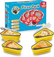 Vista 12 de El Paquete de Pizza Perfecto™ - Contenedor Reutilizable de Almacenamiento de Pizza con 5 Bandejas de Servicio Aptas para Microondas - Contenedor